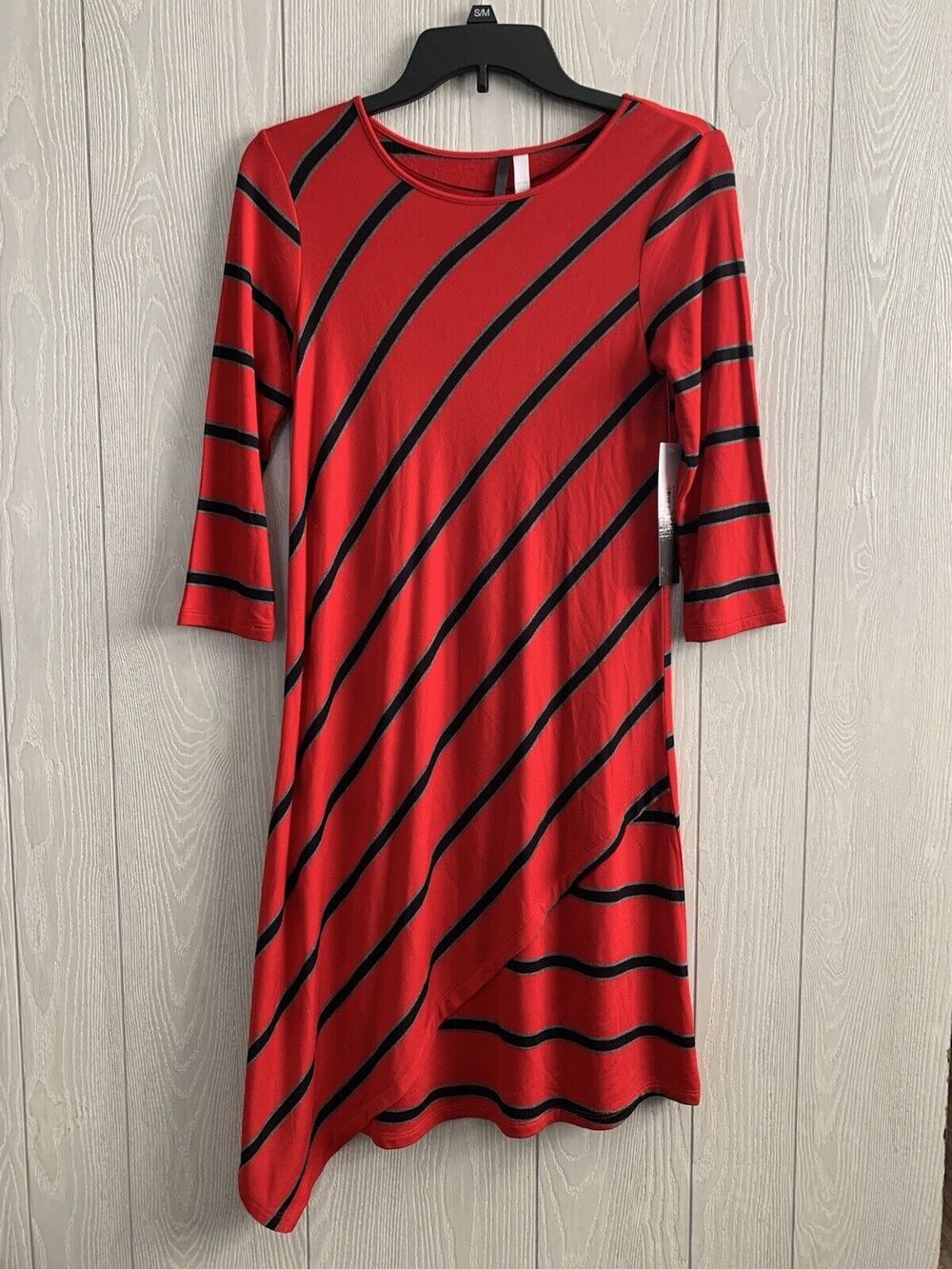 Kensie Red Black Stripe Dress XS NWT